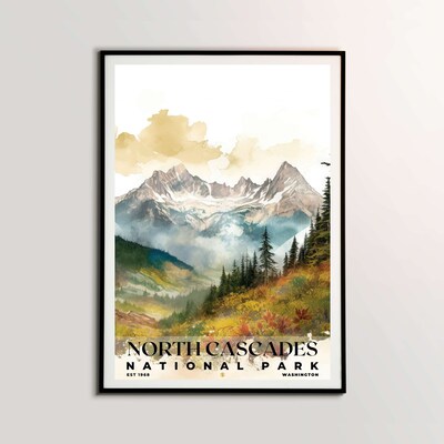 North Cascades National Park Poster, Travel Art, Office Poster, Home Decor | S4 - image1